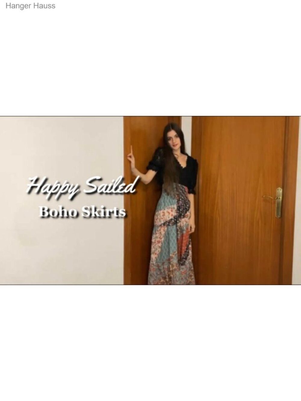 Womens Floral Print Boho Maxi Skirt Elastic High Waist Pleated Ruffle Flowy - Picture 6 of 6